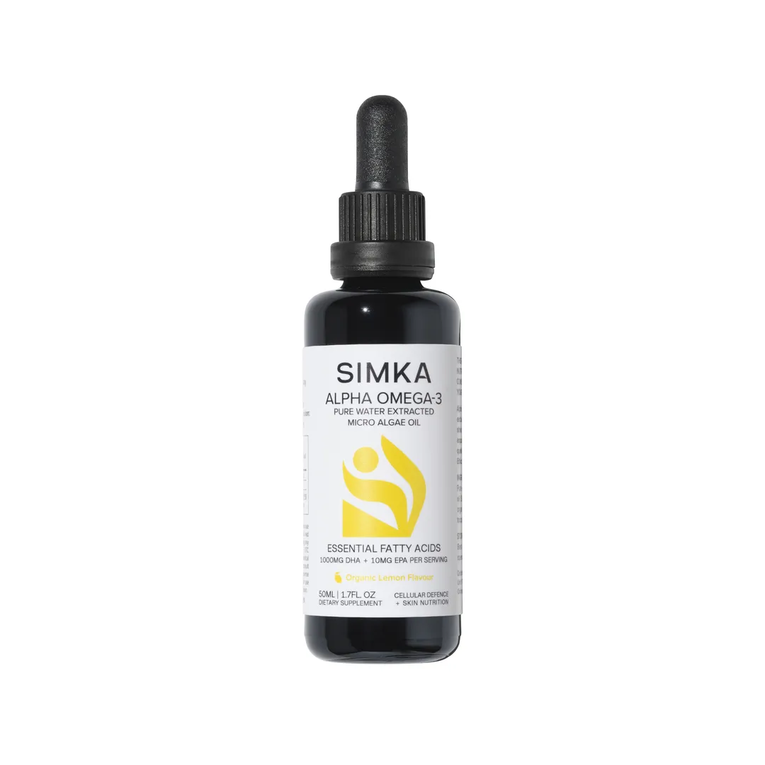 SIMKA Alpha Omega-3 micro algae oil bottle